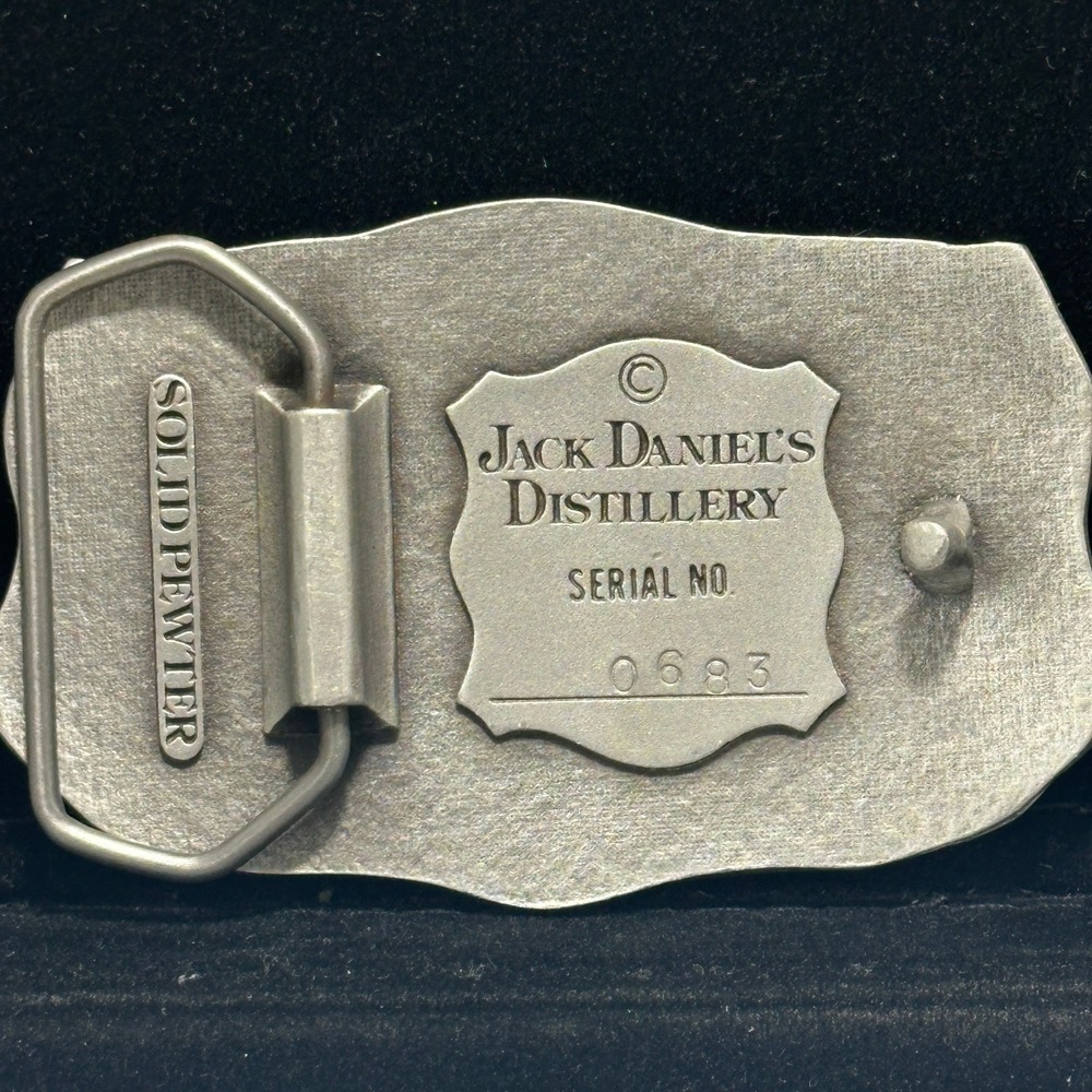 Vintage Jack Daniels Old No 7 Solid Pewter Belt Buckle 0683 Whiskey Portrait - Picture 3 of 4